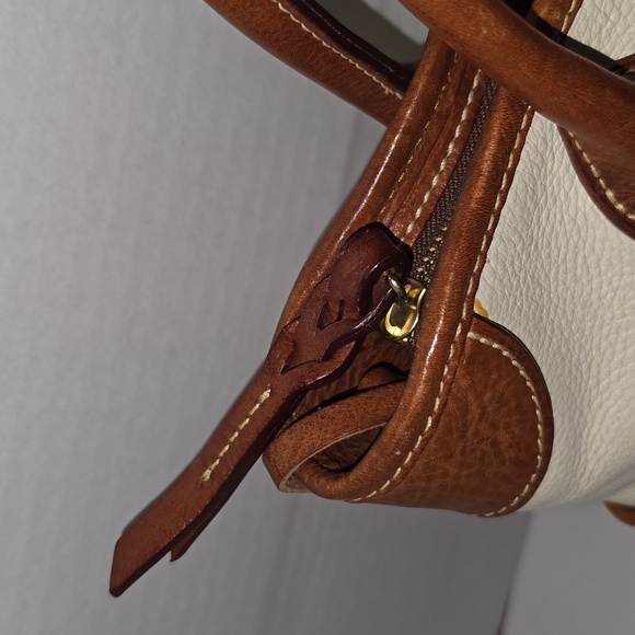 Dooney & Bourke Florentine Vacchetta Leather Double Pockets Tote - Picture 6 of 16